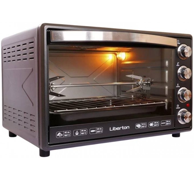 Электрическая печь Liberton LEO-651 Graphite (65 л, Конвекция, Вертел)