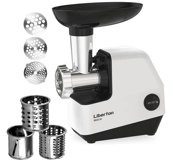 Мясорубка Liberton LMG-18G01 (1800 Вт, Реверс, 3 диска, Насадки для колбас) Мясорубка Liberton LMG-18G01 (1800 Вт, Реверс, 3 диска, Насадки для колбас)
