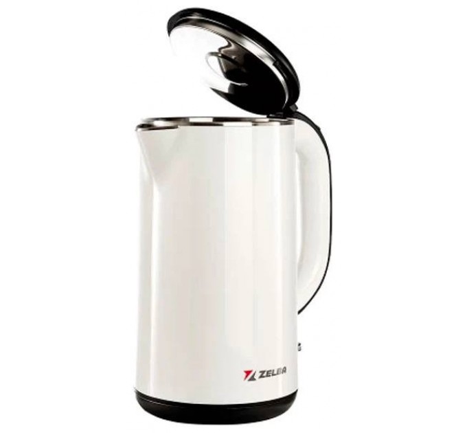 Електрочайник ZELBA PK-181.54 White (1.8 л, 1500 Вт, Нержавіюча сталь)