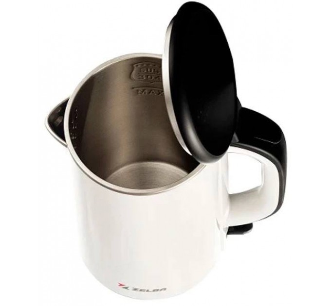 Електрочайник ZELBA PK-181.54 White (1.8 л, 1500 Вт, Нержавіюча сталь)