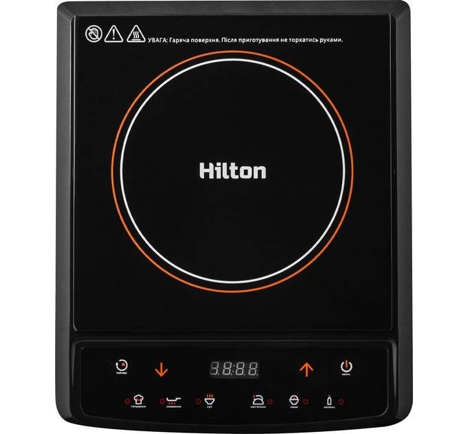 Індукційна плита HIC-152 (1500 Вт, 8 рівнів потужності, Чорна)
