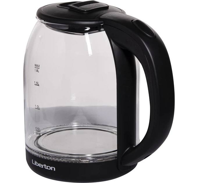 Електрочайник скляний LEK-6808 (1500 Вт, 1.8 л, LED-підсвітка)