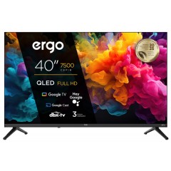 Телевізор Ergo 40JFQ7500, 40", QLED, Full HD, Smart TV, Google TV
