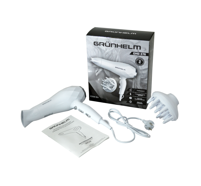 Фен для сушки волос Grunhelm GHD-576