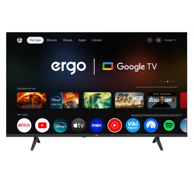 Телевизор ERGO 65JUQ7500 - 65 дюймов, LED