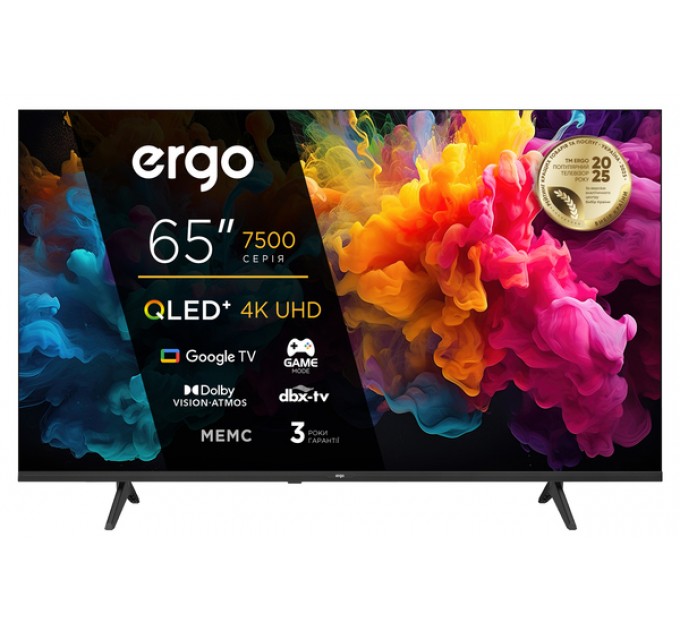Телевизор ERGO 65JUQ7500 - 65 дюймов, LED