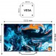 Телевізор 50" HAIER H50Q800UX (QLED, 4K Ultra HD, Google TV, Dolby Vision)