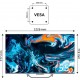Телевізор 55" HAIER H55Q800UX (QLED, 4K Ultra HD, Google TV, Dolby Vision)