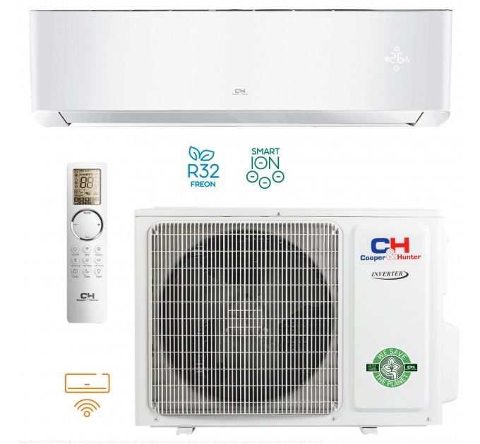 Кондиціонер тепловий насос Cooper&Hunter CH-S09FTXAM2S-WP Wi-Fi