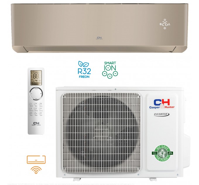 Кондиціонер тепловий насос Cooper&Hunter CH-S12FTXAM2S-GD Wi-Fi