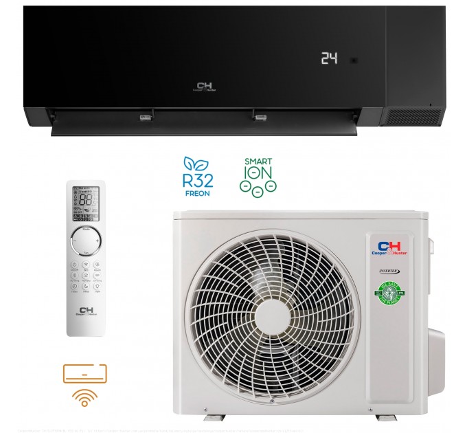 Кондиціонер тепловий насос Cooper&Hunter CH-S12FTXAN-BL R32 Wi-Fi