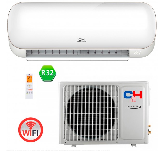 Кондиціонер тепловий насос Cooper&Hunter CH-S12FTXB-W R32 Wi-Fi