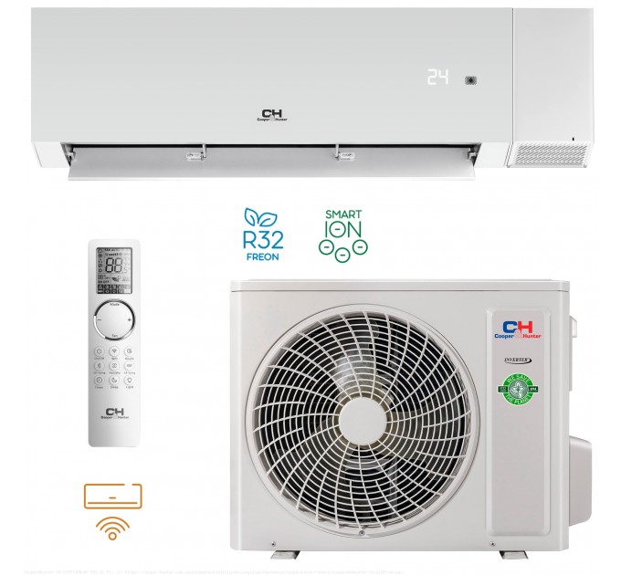 Кондиціонер тепловий насос Cooper&Hunter CH-S18FTXAN-WP R32 Wi-Fi