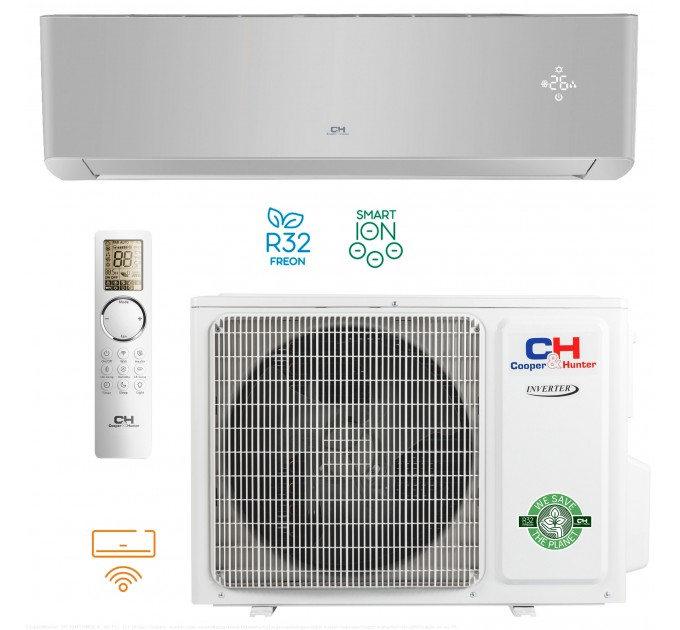 Кондиціонер тепловий насос Cooper&Hunter CH-S24FTXAM2S-SC Wi-Fi