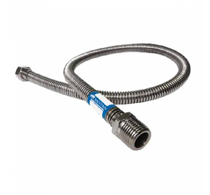 Шланг для води 1/2 Г-Ш 30 см, нержавіюча сталь SANTAN