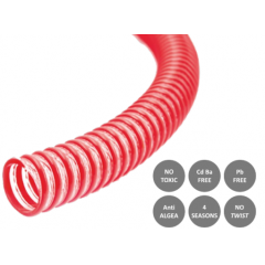 Шланг спіральний гофрований Avci Flex Напірний 2 1/2 (63мм) 25м (червоний)