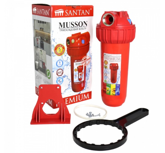 Фільтр Корпус+ кріплення і ключ ST Musson  3PS, 1/2 гаряча вода, РР, ПЭ